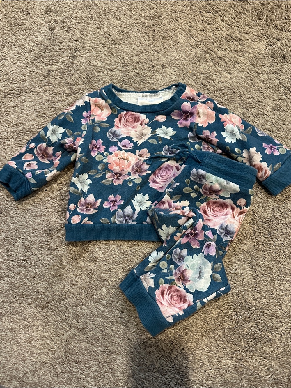 Posh Peanut 12-18mo Floral Sweatshirt & Jogger Set